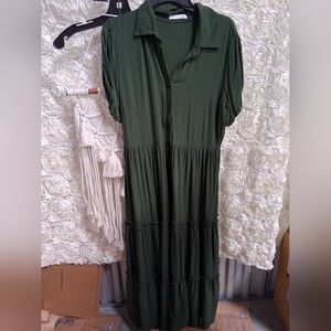 Chic Forest Green Maxi Dress